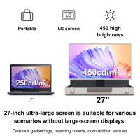 Televisor Inteligente Portátil 2025 con Pantalla Táctil de 27 Pulgadas Full HD Android 13 8+128GB Blanco, Monitor Tipo Maleta, Pantalla Inteligente para Ver Fútbol