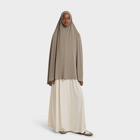 Abaya personnalisée en jersey liquide anti-plis brillant pour femme, respirante et élastique, avec ensemble jupe et khimar pour musulmanes aux Pays-Bas