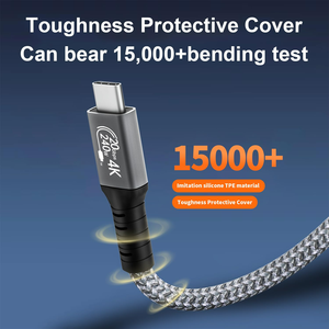 SYONG-Câble USB C vers USB C charge rapide 240W PD haute vitesse 20Gbps transfert de données 4K60Hz USB 3.2 moniteur câble de type C - Product Image 2