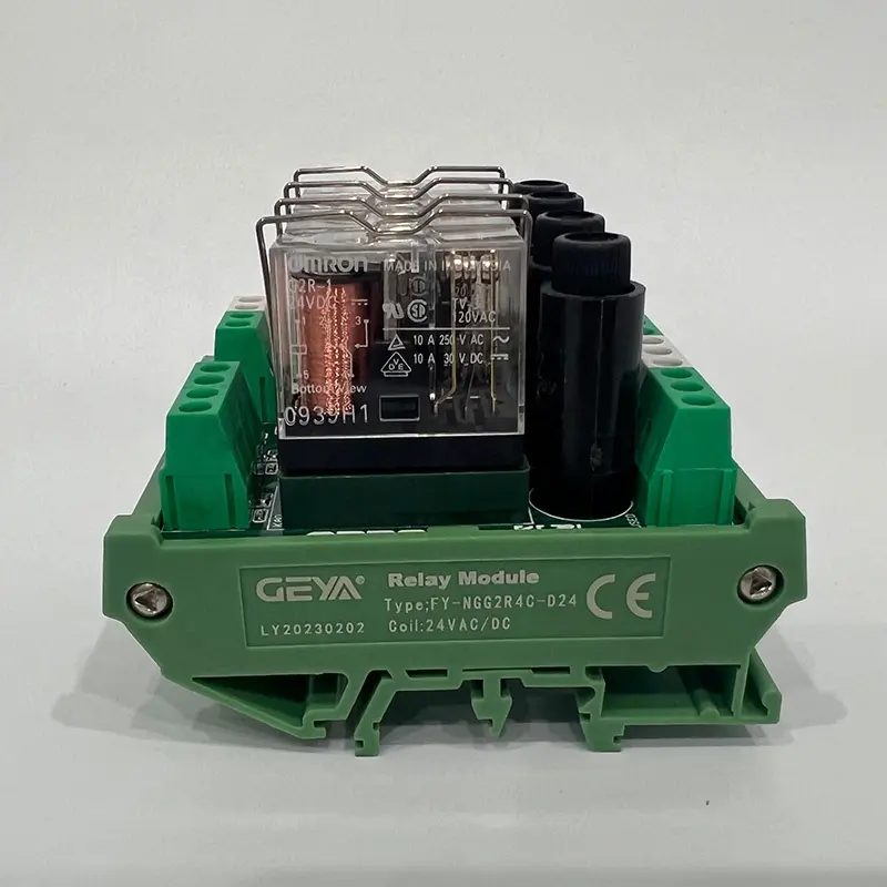 Módulo de relé geya FY-NGG2R4C-D24, com relé original G2R-1, bobina 24vac/dc, módulo de relé, placa de controle plc 24v