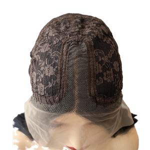 Perruque Bob <span class=keywords><strong>mi</strong></span>-longue, style européen américain, nouvelle tendance, noire, raie au milieu, <span class=keywords><strong>cheveux</strong></span> <span class=keywords><strong>courts</strong></span> et lisses - Product Image 5