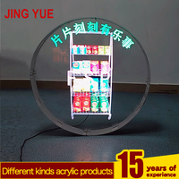 Ventilateur LED 3D holographique personnalisé en acrylique recyclable, écologique, léger et résistant à l'eau, de luxe moderne