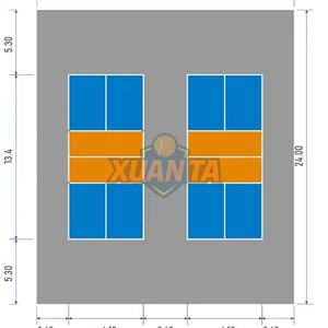 Suelo deportivo BWF para cancha <span class=keywords><strong>de</strong></span> bádminton, tapete <span class=keywords><strong>de</strong></span> goma en rollo para uso en interiores, certificado por la FIBA, también para baloncesto, fútbol sala, <span class=keywords><strong>hockey</strong></span> y baldosas. - Product Image 3