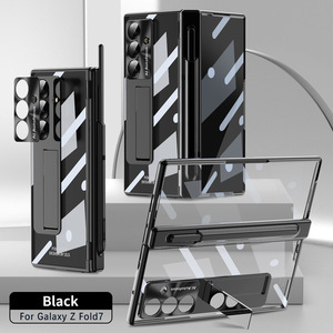 Étui pour téléphone <span class=keywords><strong>Samsung</strong></span> <span class=keywords><strong>zfold</strong></span> 7, FOLD6, charnière magnétique, housse de protection pliable, Fold6, transparent, anti-chute - Product Image 2