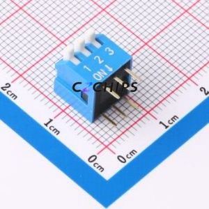 SMQP-03B-TP DIP Switch Switch ( Type: Piano Key )( Number of Switch Sections: 3 )( Lead Spacing: 2.54mm ) - Product Image 1