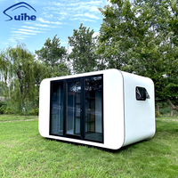 Cabine préfabriquée en forme de pomme Maison conteneur Cadre en acier Petite maison Cabine préfabriquée Pod House