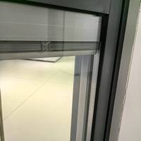 Ventana abatible de cristal con marco estrecho para baño, sótano, Hotel, sala de estar, Exterior, Patio francés, ventana, ventanas integradas de malla