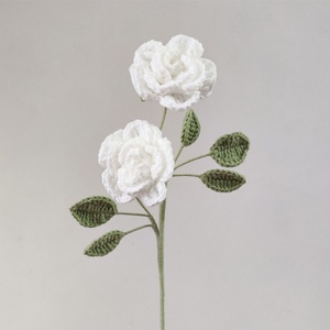 <b>Artificial</b> <b>Flower</b> Woolen Rose Crochet <b>Flower</b> Handmade Knitted Rose <b>Flowers</b> for Valentine's Day Gift - Product Image 5