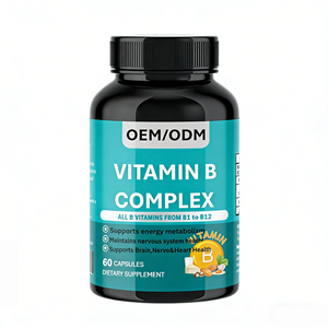 Cápsulas de Vitamina <span class=keywords><strong>B</strong></span> Compleja <span class=keywords><strong>para</strong></span> Adultos al por Mayor, 60 Cápsulas/Botella |   Suplemento <span class=keywords><strong>para</strong></span> la Salud Ósea B1-B12, 2 Cápsulas por Porción - Product Image 1