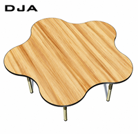 Table d'activités scolaires moderne à hauteur réglable pour 2 personnes, empilable, pour maternelle, avec bord renforcé, personnalisable, en bois, vente en gros