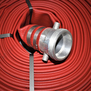 خرطوم إطفاء أحمر بطول 50 متر، مرن بغلاف بوليستر، خرطوم مسطح لتطبيقات مكافحة الحرائق والري - Product Image 4