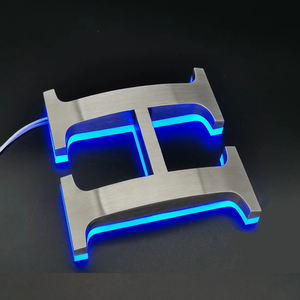 لافتة متجر مخصصة بحروف ثلاثية الأبعاد ذهبية اللون، لافتة مضاءة من الخلف، لافتات قناة LED للمباني، شعار خارجي، لافتة LED لواجهة المتجر للأعمال التجارية - Product Image 4