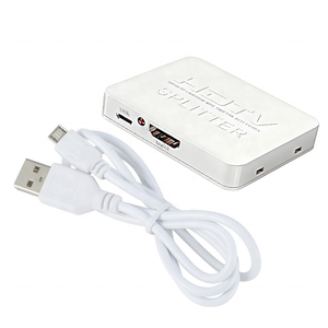 <span class=keywords><strong>Meilleur</strong></span> Répartiteur Vidéo Blanc 1x2 de Haute Qualité, 1 Entrée 2 Sorties, 2 Ports, Distributeur 4K <span class=keywords><strong>pour</strong></span> TV 4K, DVD, PS3 - Product Image 1