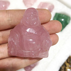 CHUSE Venta al por Mayor de Mini Estatuas de Buda de Cristal Ecológicas de 2 Pulgadas con Técnica de Mosaico, Amatista, Labradorita, Decoración Natural para el Hogar - Product Image 4