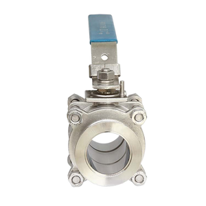 Vanne à bille manuelle sanitaire en acier inoxydable de haute qualité 3 pièces sous vide avec <span class=keywords><strong>KF</strong></span> - Product Image 5