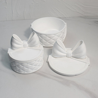 Candyer – Moule en silicone personnalisé pour boîte de rangement grande nœud papillon et boîte à bijoux pour résine époxy