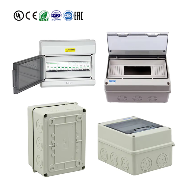 HA-12 IP66 Surface Mount Waterproof Circuit Breaker Box ABS Plastic Distribution Box Transparent Cover Switch Board Box