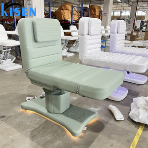 Lit de beauté électrique multifonctionnel Kisen à 3 moteurs avec télécommande, chaise de spa faciale réglable, lit de massage pour les cils et les tatouages - Product Image 2