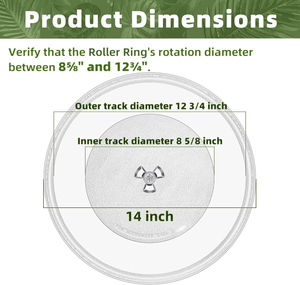 Plaque en verre pour <span class=keywords><strong>micro</strong></span>-ondes de 14-1/8 pouces compatible avec WB48X35496, remplacement pour plateau tournant en verre pour <span class=keywords><strong>micro</strong></span>-ondes <span class=keywords><strong>LG</strong></span> de 14,2 pouces MJS47373304 - Product Image 5