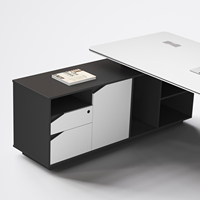 Bureau d'ordinateur modulaire en MDF mélaminé en forme de L convertible moderne pour le personnel de bureau
