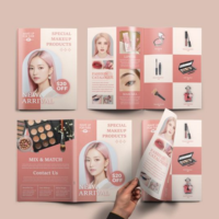 Personnalisez votre design, brochure pliable imprimée recto verso, promotion d'entreprise, introduction, dépliant, prospectus pour le marketing commercial