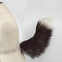 Queue de renard en fourrure pour cosplay avec ceinture réglable, accessoire de costume Kawaii