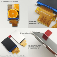 Layar Sentuh TFT 2.4 inci TFT Spi Lcd 240*320 Warna RGB NV3030A ST7789 18pin 20pin 24pin Lcd Peralatan Rumah Tangga 2.4 TFT IPS Display