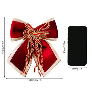 Laço de Veludo Personalizado para Presentes de Natal, Decoração para Árvore de Natal, Guirlanda, Janela, Porta e Casa - Product Image 2