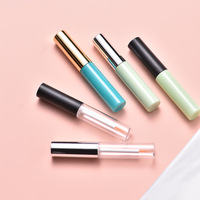 Vente en gros de flacons vides en plastique ABS de 5 ml avec bouchon sérigraphié et pinceau pour mascara, eye-liner, liquide stimulant la croissance des cils