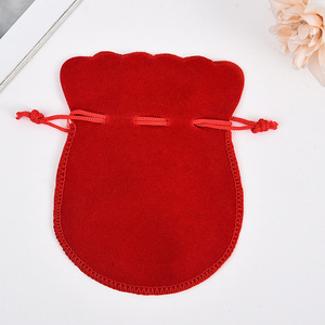 Custom Velvet Drawstring Jewelry Pouch with Flannel Gourd Design Multi-Color Customizable Size for Earrings Necklaces Bracelets - Product Image 5