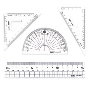 Juego de Reglas de Plástico con Escala Triangular y Semicircular, Regla Digital para Medir, Material Escolar con Logotipo Personalizado - Product Image 6