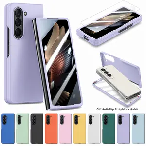 For Samsung Galaxy Z Fold 6 Phone Case Front Screen Glass Full Protection Plastic Matte Fold 5 4 3 2 Folding Designs Cover