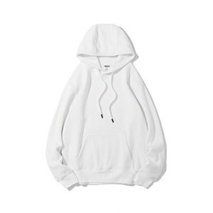 Heavy <b>Thick</b> Hoodie Pure Color Fleece Screen Printed Double Sided Men'S Outerwear Clothing Manufacturers Custom Hoodies With <b>Rope</b> - Product Image 1