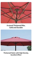 Parasols à bascule tout fer 2.7m Jardin extérieur Restaurant Plage Mid Pole Round Parasols Umbrella