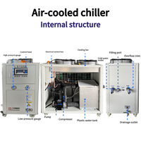 Enfriador de Agua Industrial de 20 Toneladas, Enfriado por Agua a Baja Temperatura, con Componentes de Núcleo de Hielo en Escamas, Motor de Buena Calidad