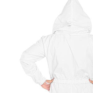 Combinaison de travail anti-poussière en coton blanc pour homme avec capuche et poches, vêtements de sécurité de protection intégrale du corps - Product Image 5