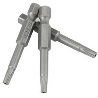 Set Bit Obeng Magnetik Hex Shank 1/4 Inch T6 T25 T30 T40 Torx, Bit Obeng Pengaman Anti Bongkar, Mata Bor, Kunci