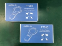Lector de Microchip RFID 134.2khz Portátil para Mascotas, Perros y Gatos, Escáner de Microchip con Etiqueta de Vidrio, Lector de Etiquetas de Chip para Animales