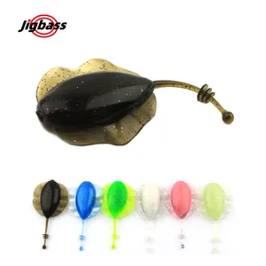 JIGBASS Großhandel 90mm 14g SL024 Realistische Weich wurm Silikon Angel köder Big Head Pin Tail Shiner Soft Worm Swimbait