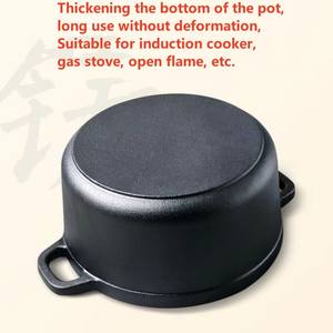 Vente <span class=keywords><strong>en</strong></span> gros Casserole <span class=keywords><strong>ronde</strong></span> uniforme à conduction thermique Casserole noire antiadhésive 20/23/26/<span class=keywords><strong>28</strong></span> <span class=keywords><strong>cm</strong></span> Marmite à four hollandais Ensembles de marmites <span class=keywords><strong>en</strong></span> <span class=keywords><strong>fonte</strong></span> - Product Image 5
