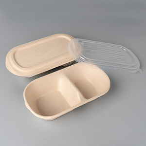 Salatbox Einweg-Zellstoffverpackung Abbaubare Lunchbox Takeout-<span class=keywords><strong>Box</strong></span> Umweltfreundliche Fast-Food-<span class=keywords><strong>Box</strong></span> Mahlzeiten-Papierbox - Product Image 4