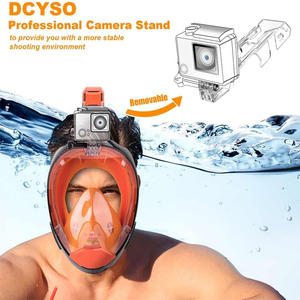 <span class=keywords><strong>Masque</strong></span> de Plongée Intégral avec Vue Panoramique à 180 Degrés, Étanche et Anti-Buée, Jupe en Silicone Souple pour Adulte et Enfant - Product Image 6