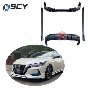 Kit carrosserie Nissan Sentra Style <span class=keywords><strong>SDB</strong></span> 2020-2021 Nissan Sylphy : Lame avant, pare-chocs, lame arrière, jupes latérales en PP de haute qualité - Product Image 1