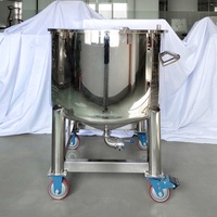 Movable 100 500 Litre Lait Légumes Comestible Cuisson Huile d'Olive Cosmétique Parfum Liquide Acier Inoxydable Réservoirs de Stockage d'Eau Prix
