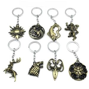 Famille Badge Métal <span class=keywords><strong>Targaryen</strong></span> Jeu Porte-clés GTR0101 Trônes De Voiture Porte-clés Pendentif Ornements Ensemble Film Produits Périphériques - Product Image 1