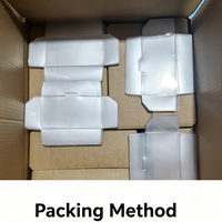 Boîte cadeau deux pièces en stock avec couvercle transparent en PET, boîte d'emballage en papier kraft avec couvercle et base, affichage transparent avec logo personnalisé