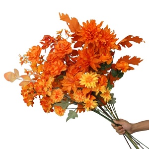 Flor de Rosa abierta de alta calidad, látex, flores de imitación de tacto Real, Rosa polvorienta, rosas naranjas quemadas para decoración de boda - Product Image 4