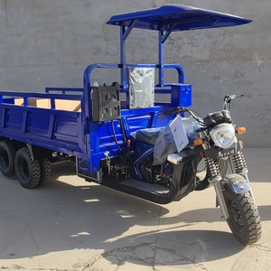 350CC 2 Axle 9 Wheel Motorized Tipper Cargo Tricycle Open Body EEC Certified Motorcycle Dumper - Product Image 4