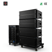 Système audio de scène haute puissance Lasesound LA-6 Dual 12" Line Array Speaker 800W RMS avec haut-parleur néodyme 3" CE RoHS
