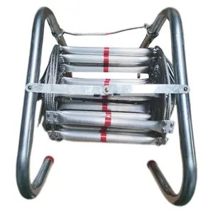 Thang Thoát Hiểm Chống Cháy 66FT Thang Dây Thép Gấp 20M Dụng Cụ Chống Trượt An Toàn Cứu Hộ Cứu Hộ Khẩn Cấp Bằng Hợp Kim Nhôm - Product Image 1